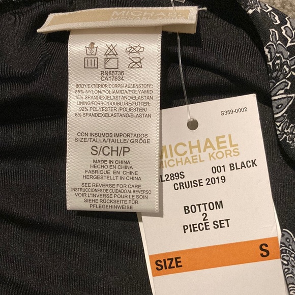 Michael Kors Printed-Ring High-Waisted Bikini - S - Picture 7 of 8